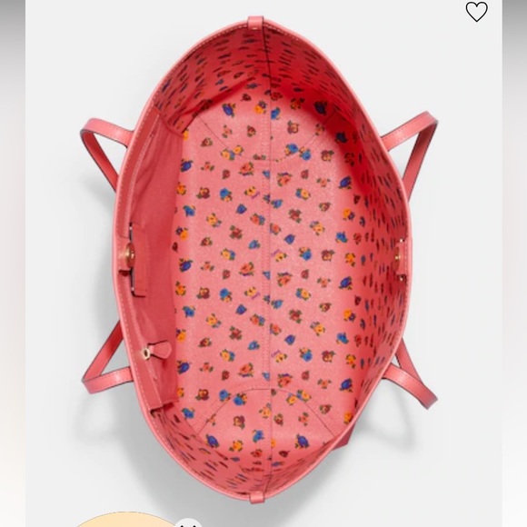 NWT COACH bundle: SIGNA CITY TOTE, WRAP & mirror/keyring PINK LEMONADE -spring! - Picture 13 of 16